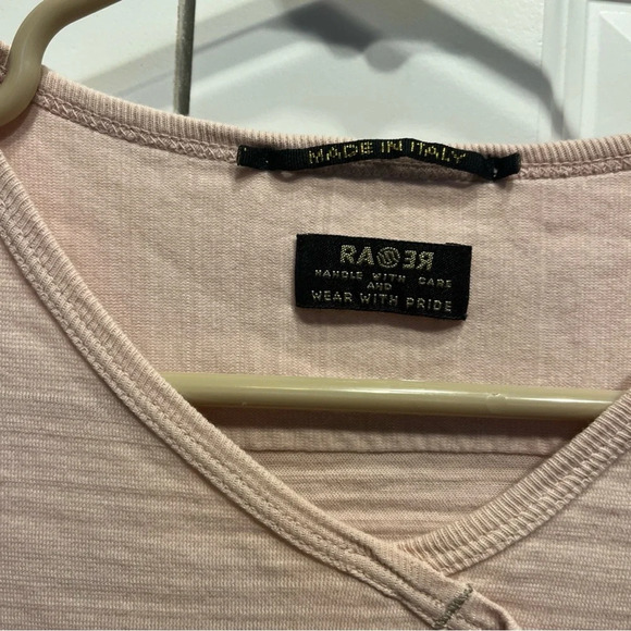 RA-RE Rag Recycle T-shirt Pink With Writing Size Large Art To Wear Men’s Shirt - Picture 7 of 12